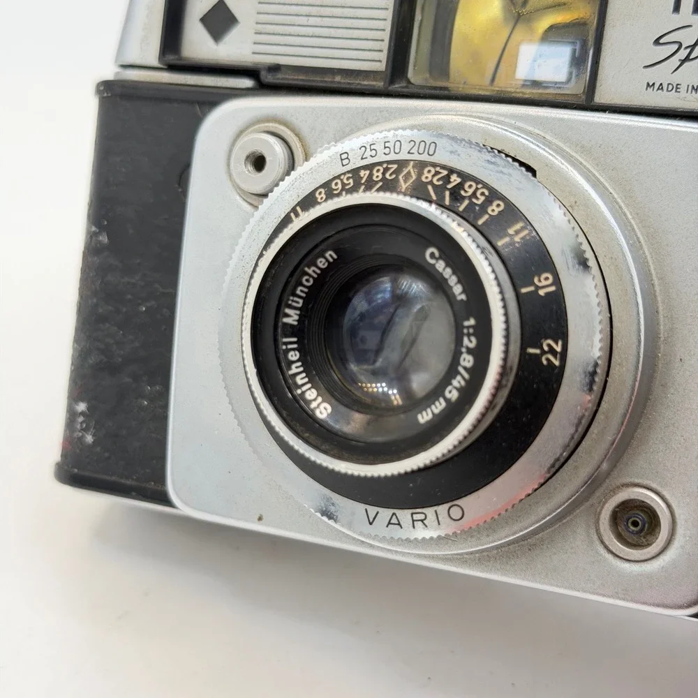 Vintage Ilford Sportsman 35mm Film Camera Steinheil Munchen Cassar 45mm 2.8 Lens